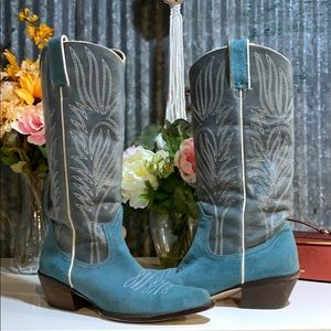 Steve Madden leather blue cowboy boots
